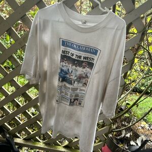 🏀 Vintage-Style NBA Newspaper Graphic Tee | Best of the West | 2XL 📰
